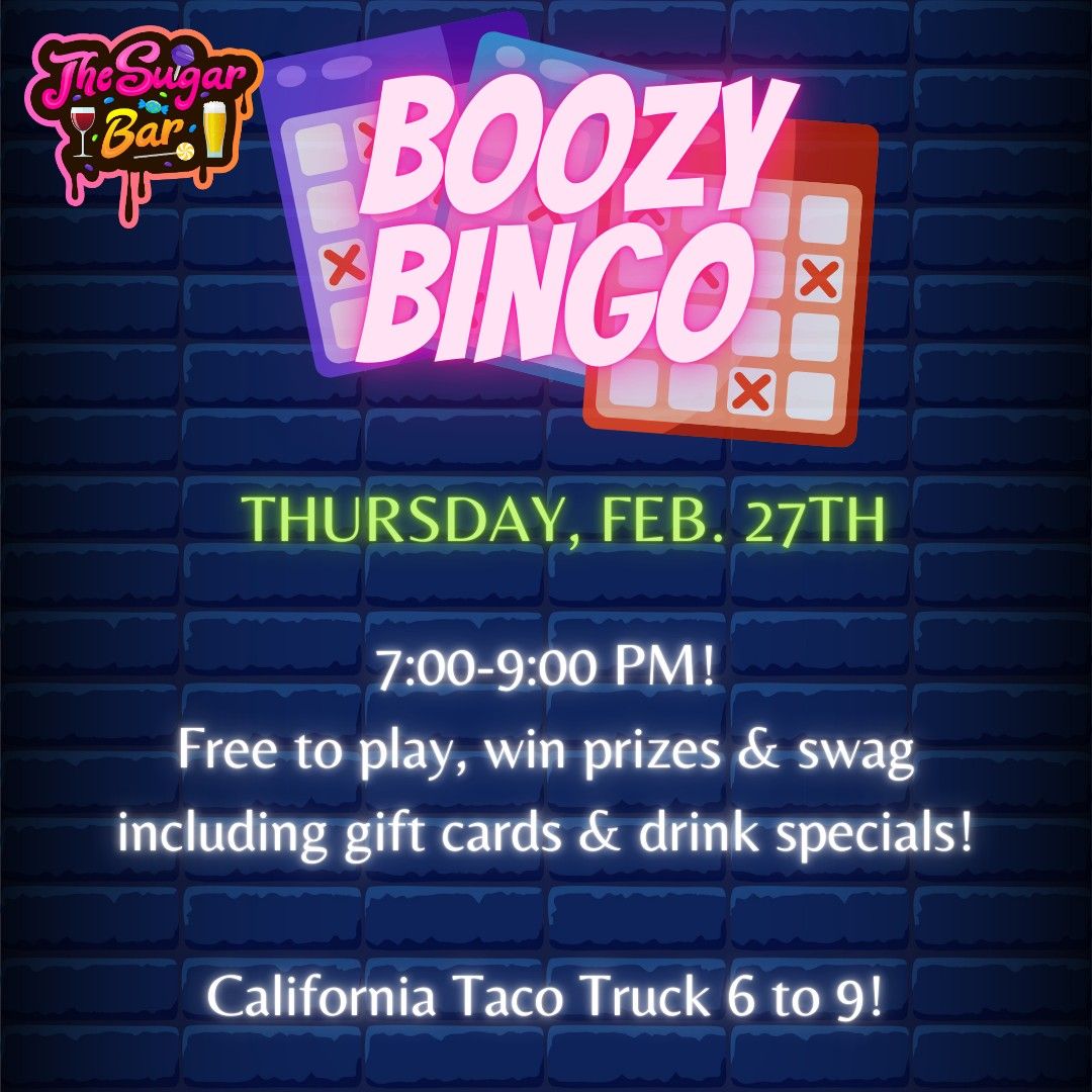 Boozy Bingo Night at The Sugar Bar!