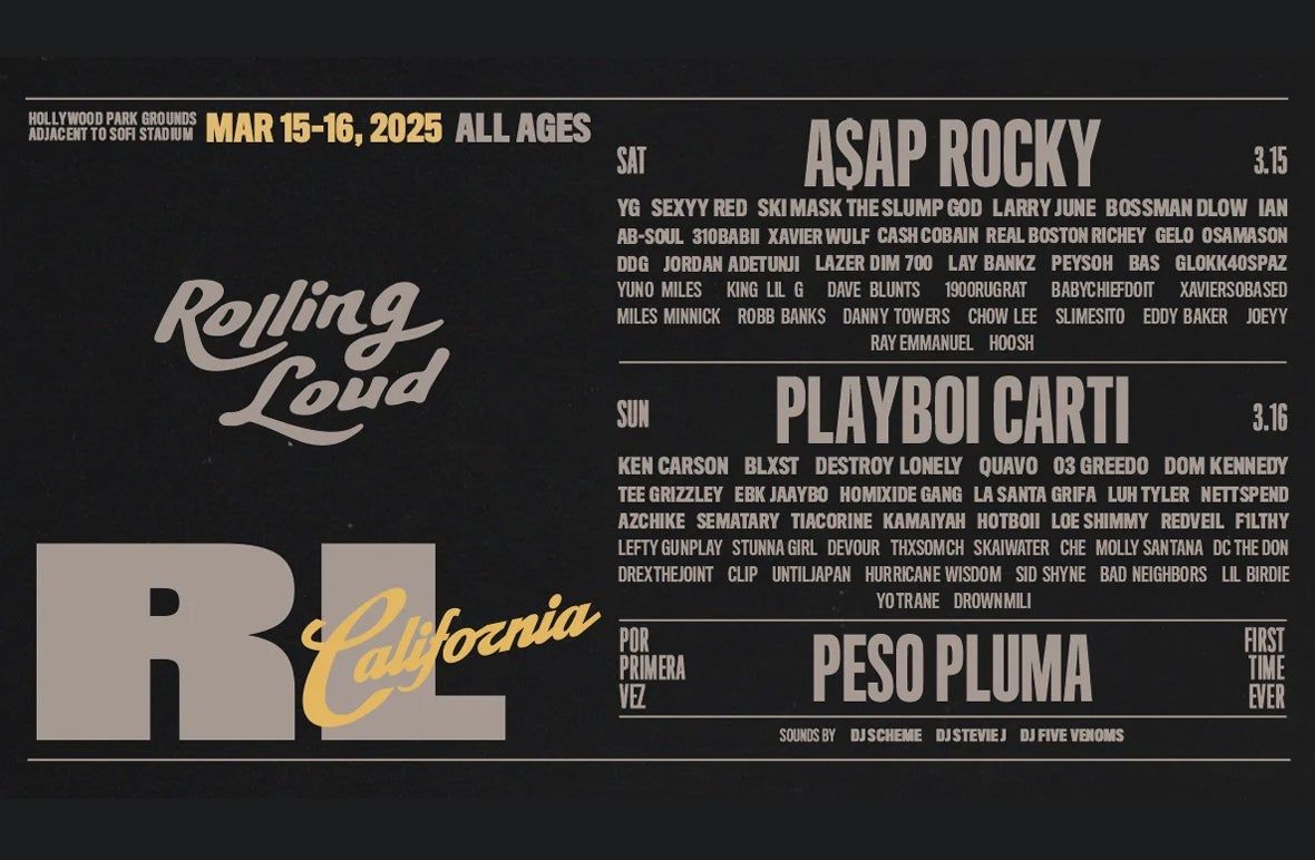 Rolling Loud Festival with A$AP Rocky, YG, Sexyy Red and more - (Saturday Pass)