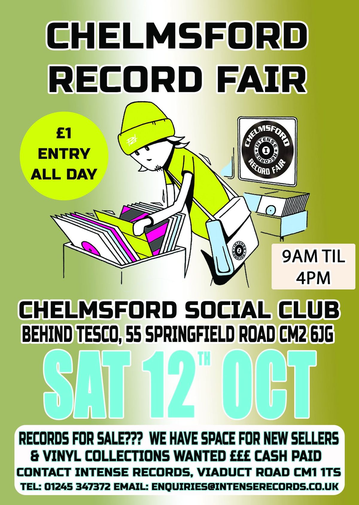 Chelmsford Record Fair Sat 12th October