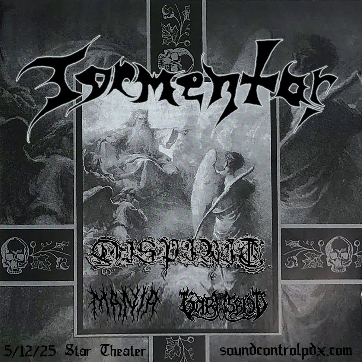 TORMENTOR, DISPIRIT, MANIA, GARMSBLOD