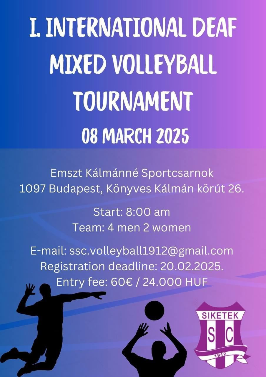 I. International Deaf Mixed Volleyball Tournament