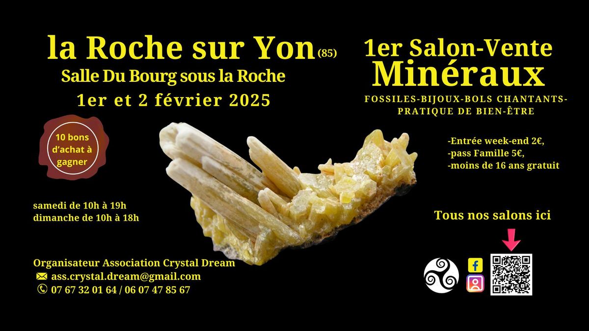 1er salon Vente min\u00e9raux, fossiles, bijoux, bols chantants et pratiques de bien-\u00eatre