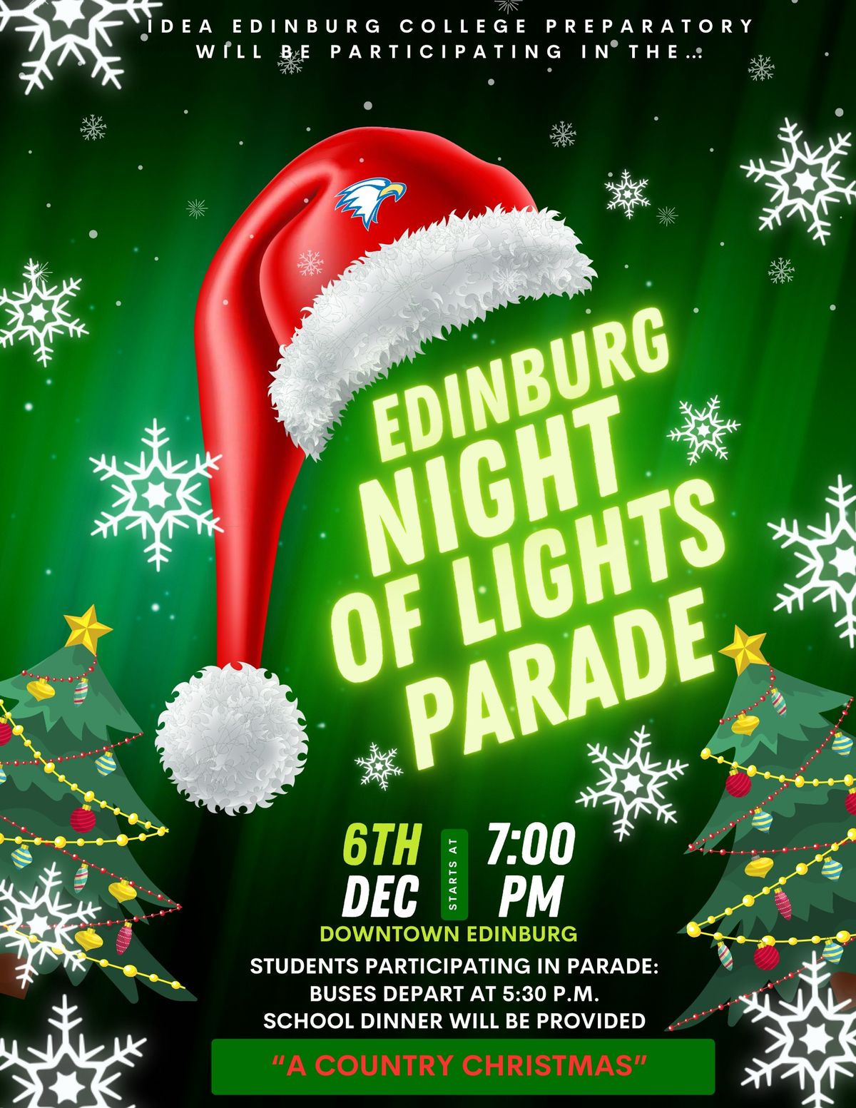 IDEA Edinburg CP participation in the Edinburg Night of Lights Parade! 