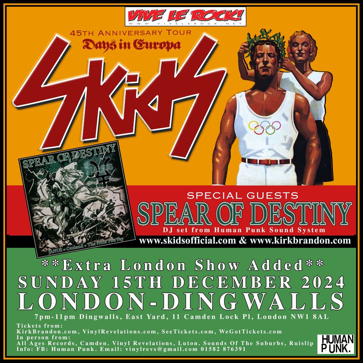 The Skids - Days In Europa 45th Anniversary Concert + Spear Of Destiny at Dingwalls, Camden, London