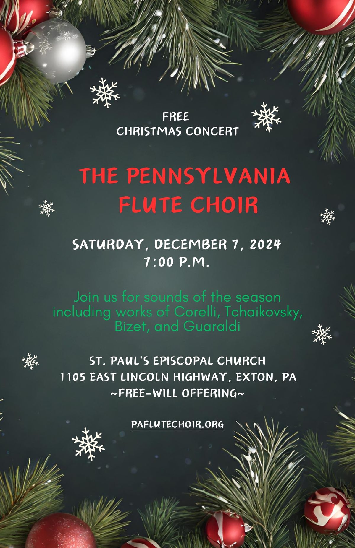 The Pennsylvania Flute Choir Christmas Concert 