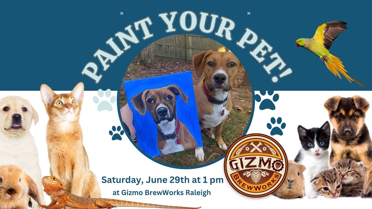 Paint Your Pet at Gizmo Brew Works Raleigh