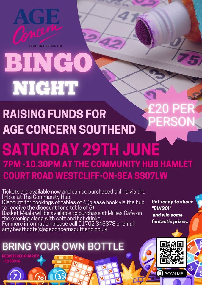 Bingo Night - Raising Funds for Age Concern Southend