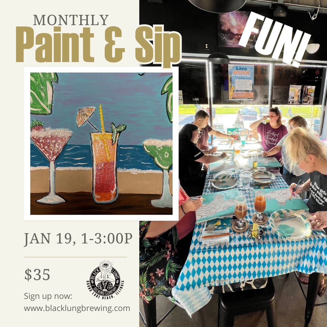 Paint & Sip | Black Lung Round Lake Beach