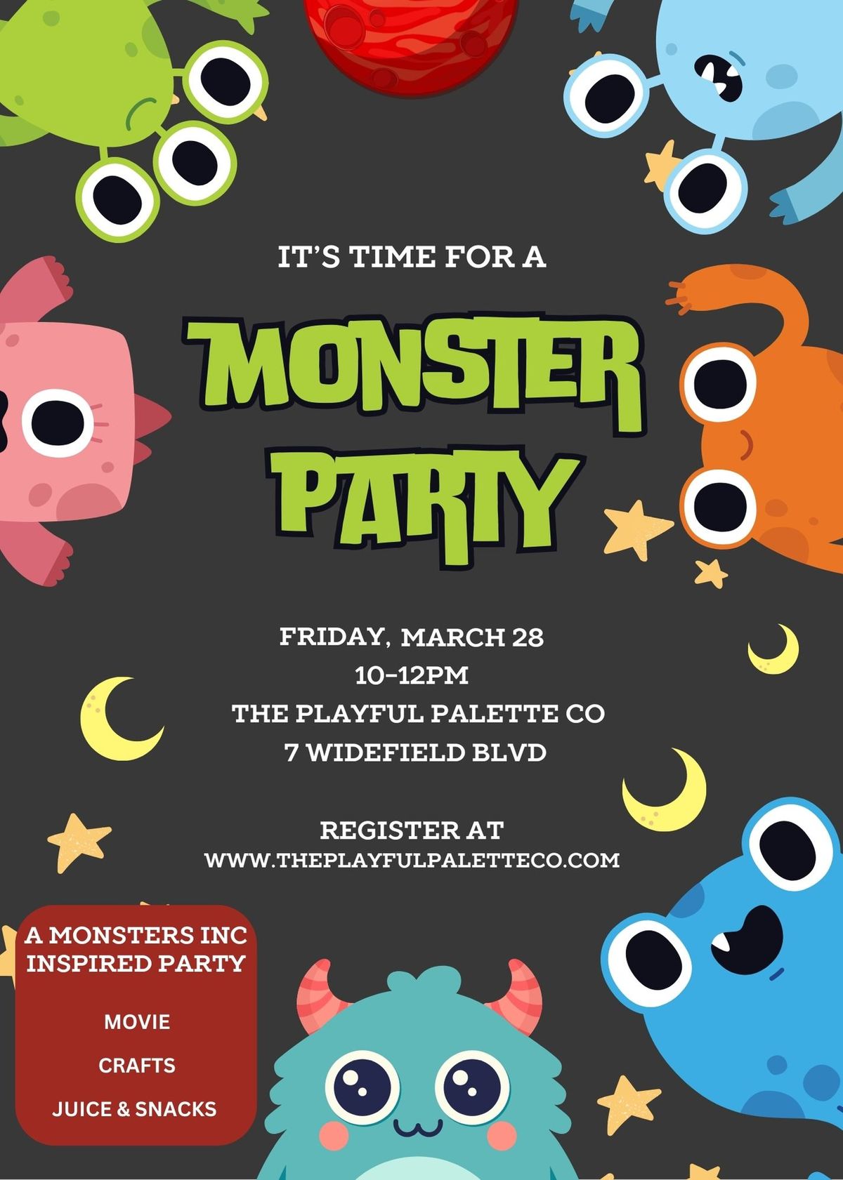 Monsters Inc Craft Party