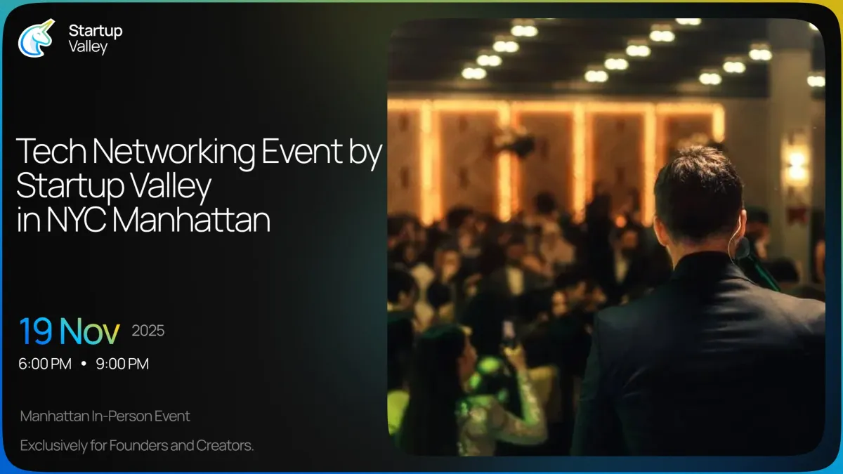 Tech Networking Event by Startup Valley in NYC Manhattan