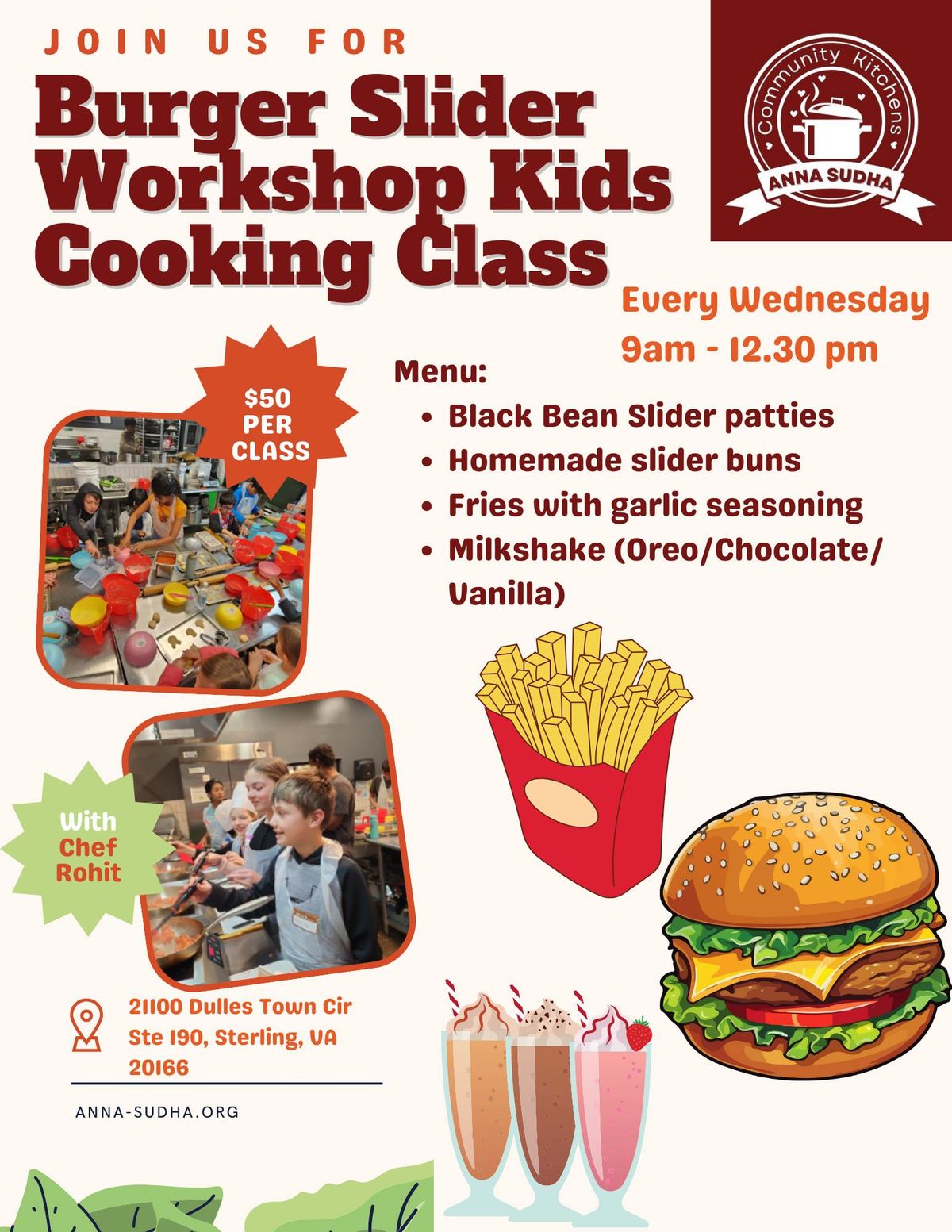 Burger Slider Workshop - Kids Cooking Class