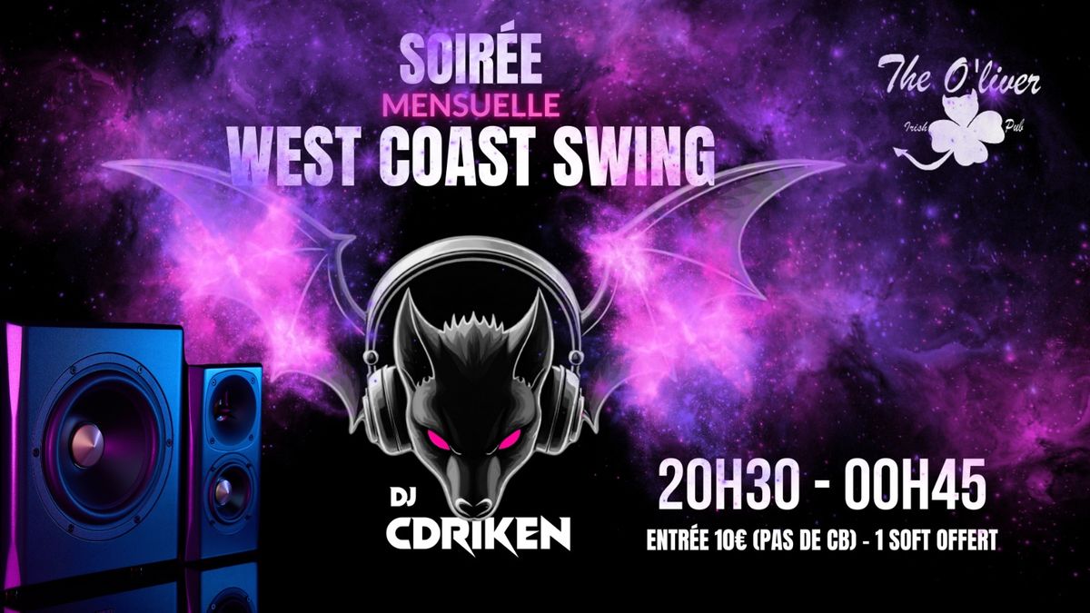 VENDREDI 100% WEST COAST SWING - O'LIVER PUB