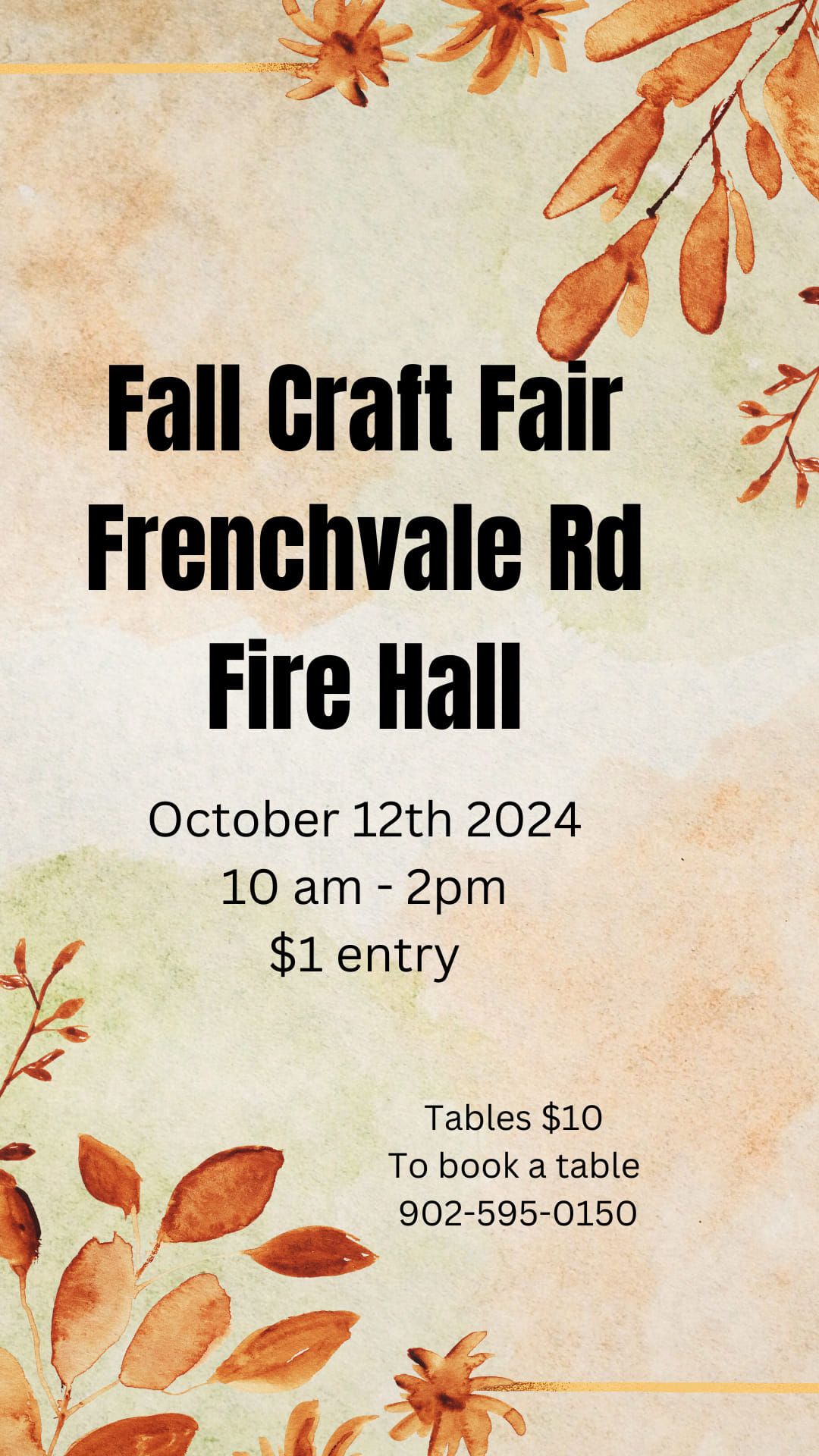 Fall Craft Fair at Frenchvale Fire Hall