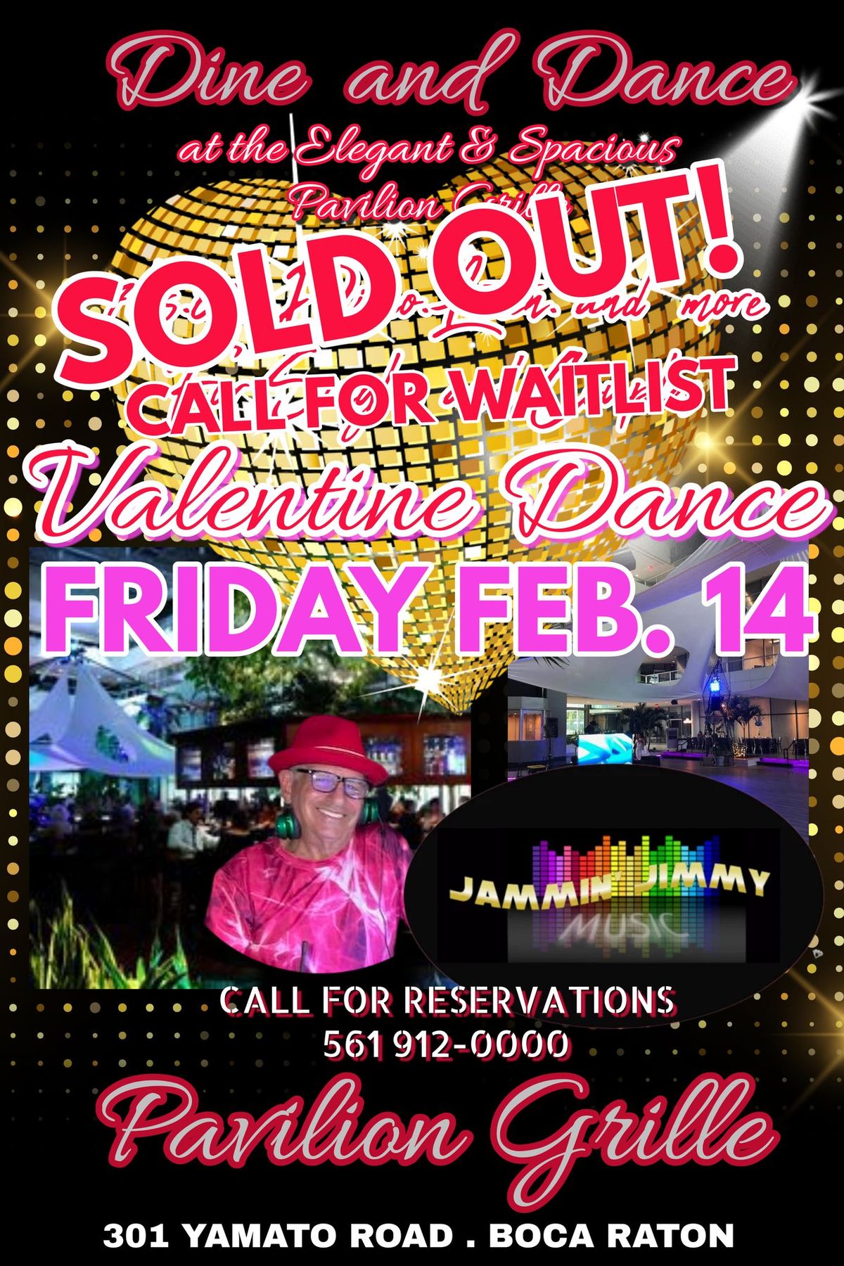 Valentines Day Dine & Dance at the Pavilion Grille, Boca Raton