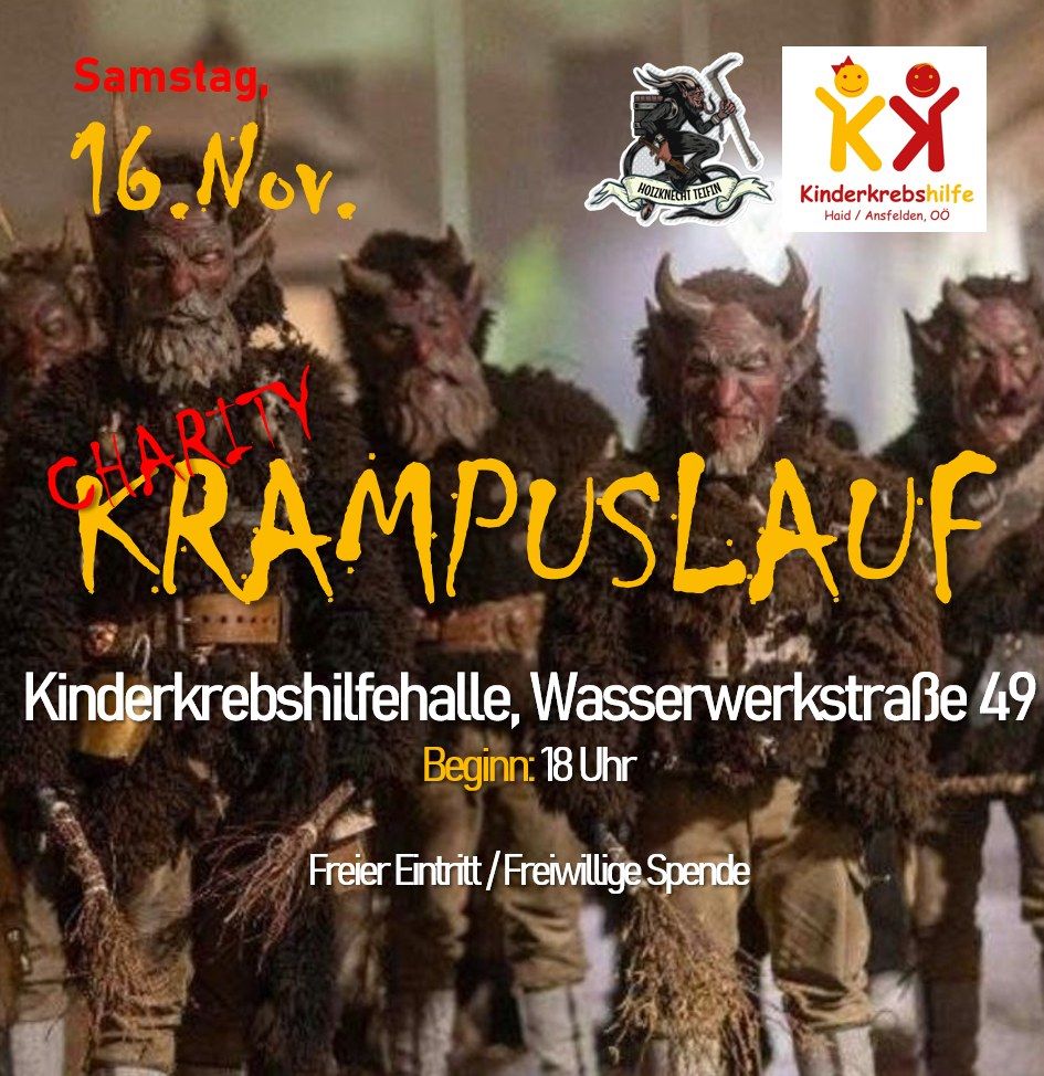 Charity-Krampuslauf zugunsten der Kinderkrebshilfe Haid\/Ansfelden