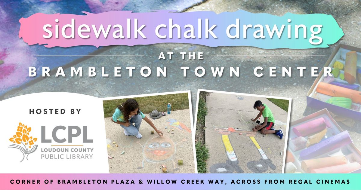 Brambleton Library's Sidewalk Chalk Drawing Event