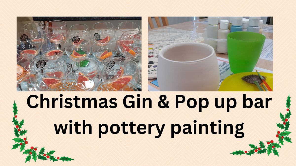  Christmas Gin and pottery painting evening