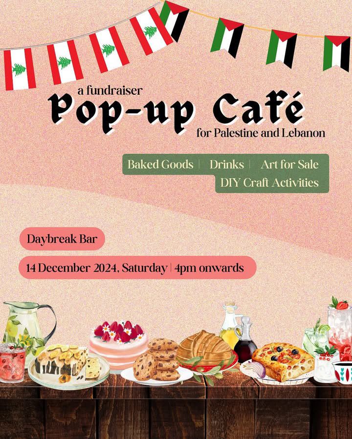 Pop-up Cafe for Palestine and Lebanon: A Fundraiser