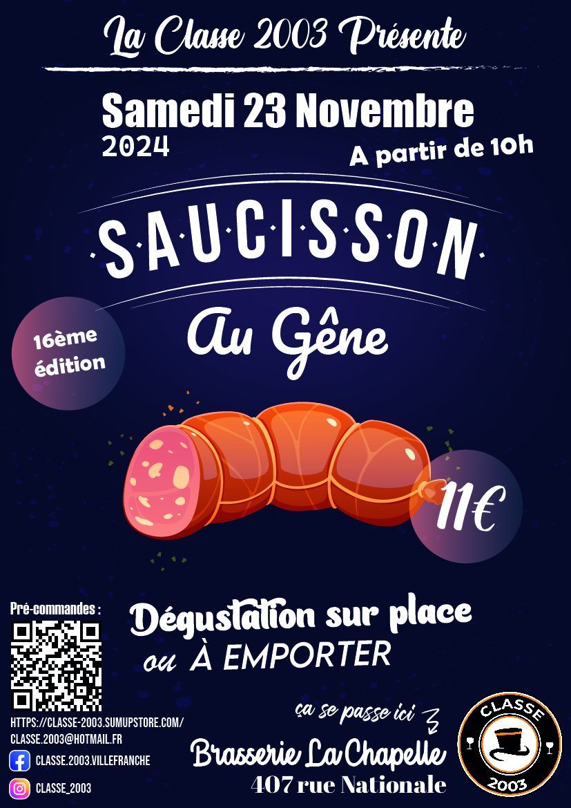 Vente de saucisson au g\u00eane