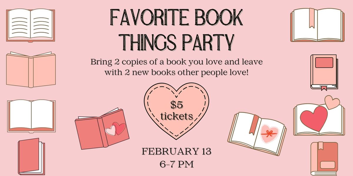 Favorite Book Things Valentine's Party