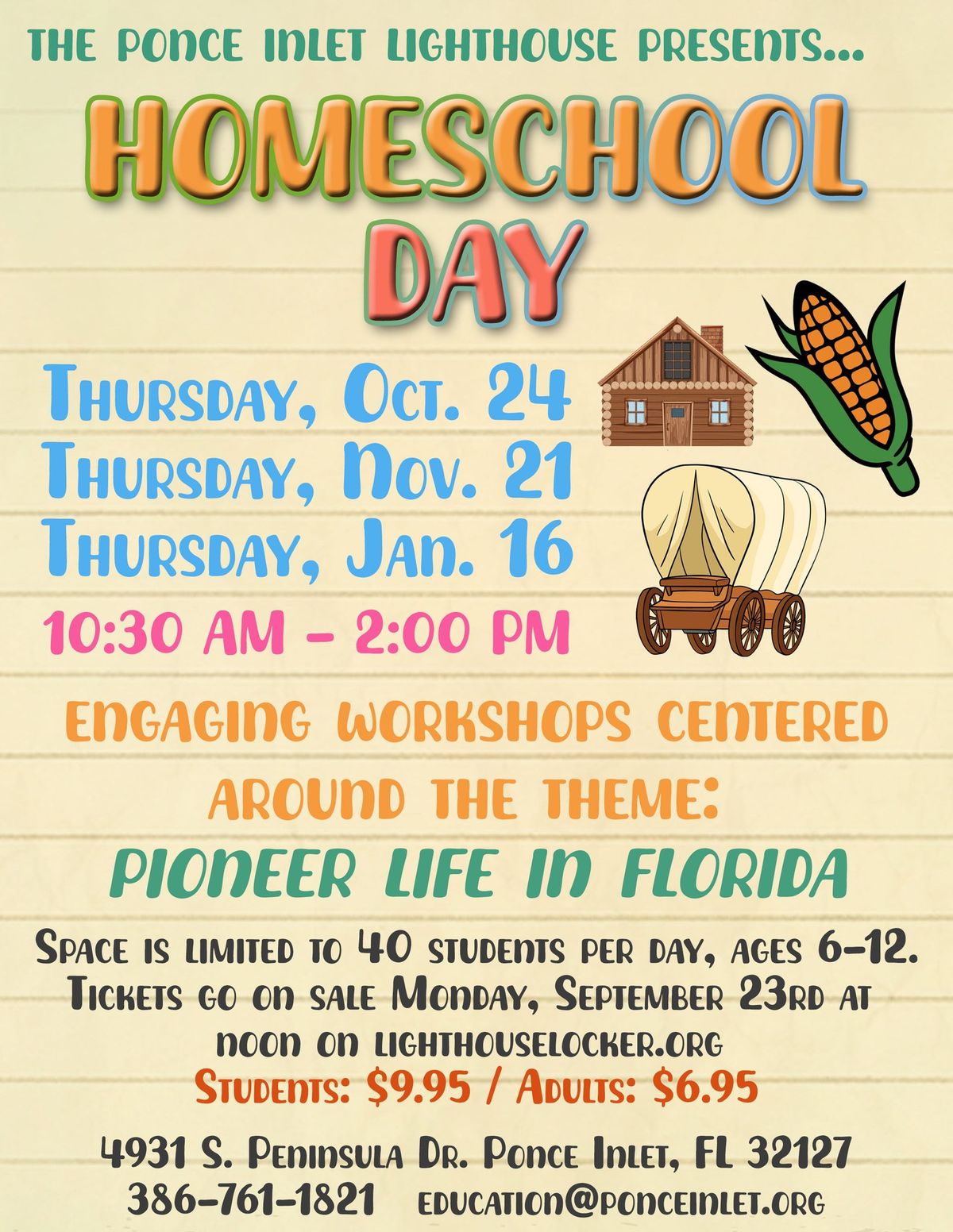 Homeschool Day - SOLD OUT