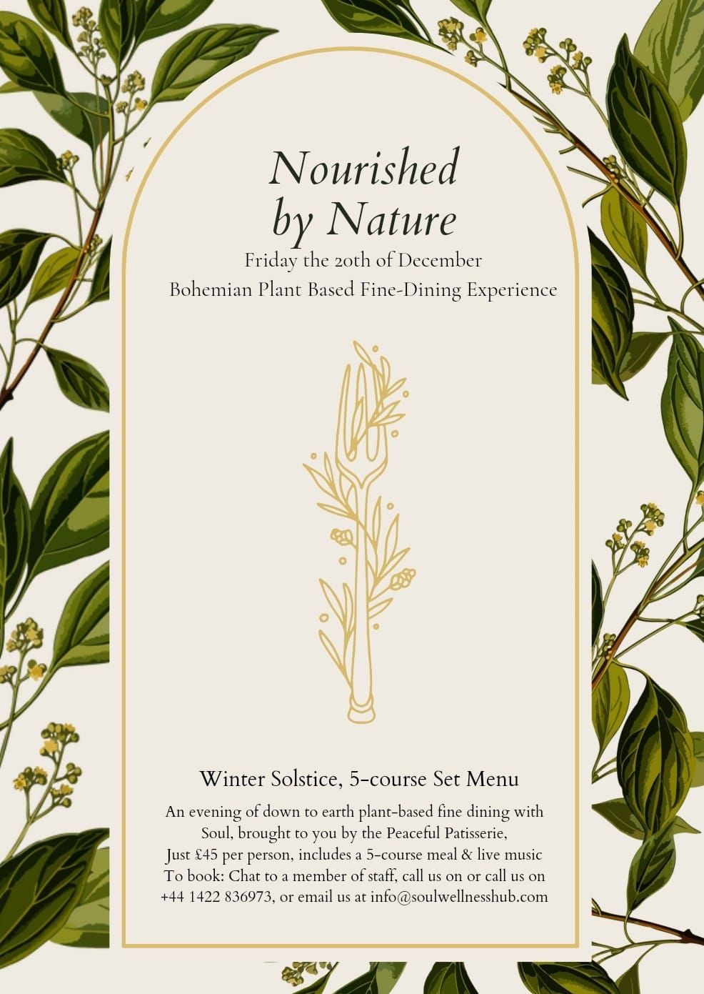 Nourished By Nature: Winter Solstice 5-Course Dinner