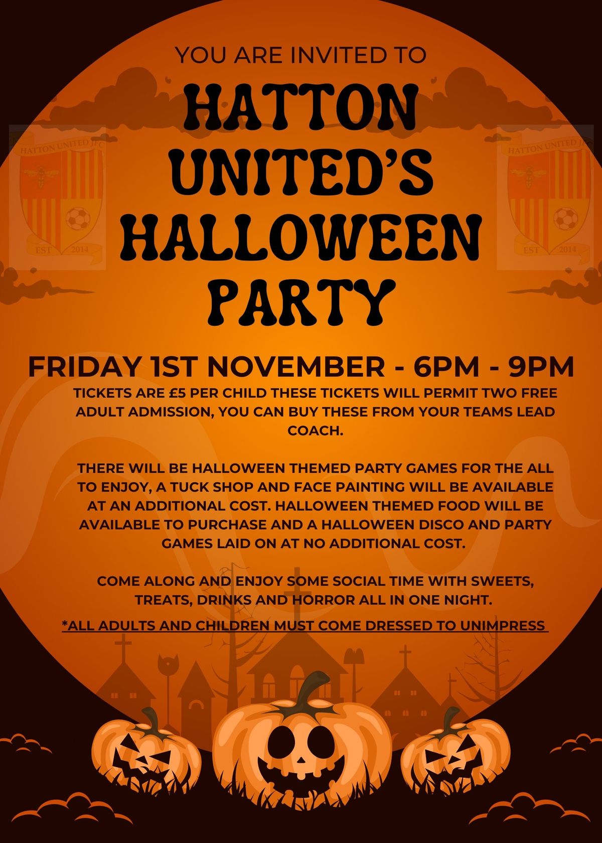 Hatton United's Halloween Party