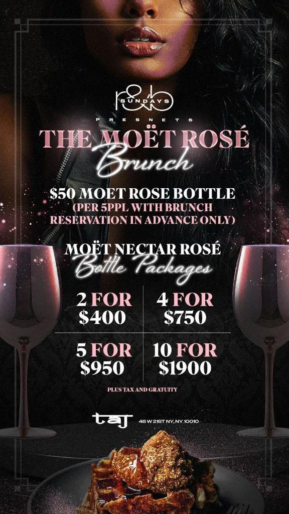 The Moet Rose Brunch at Taj Lounge