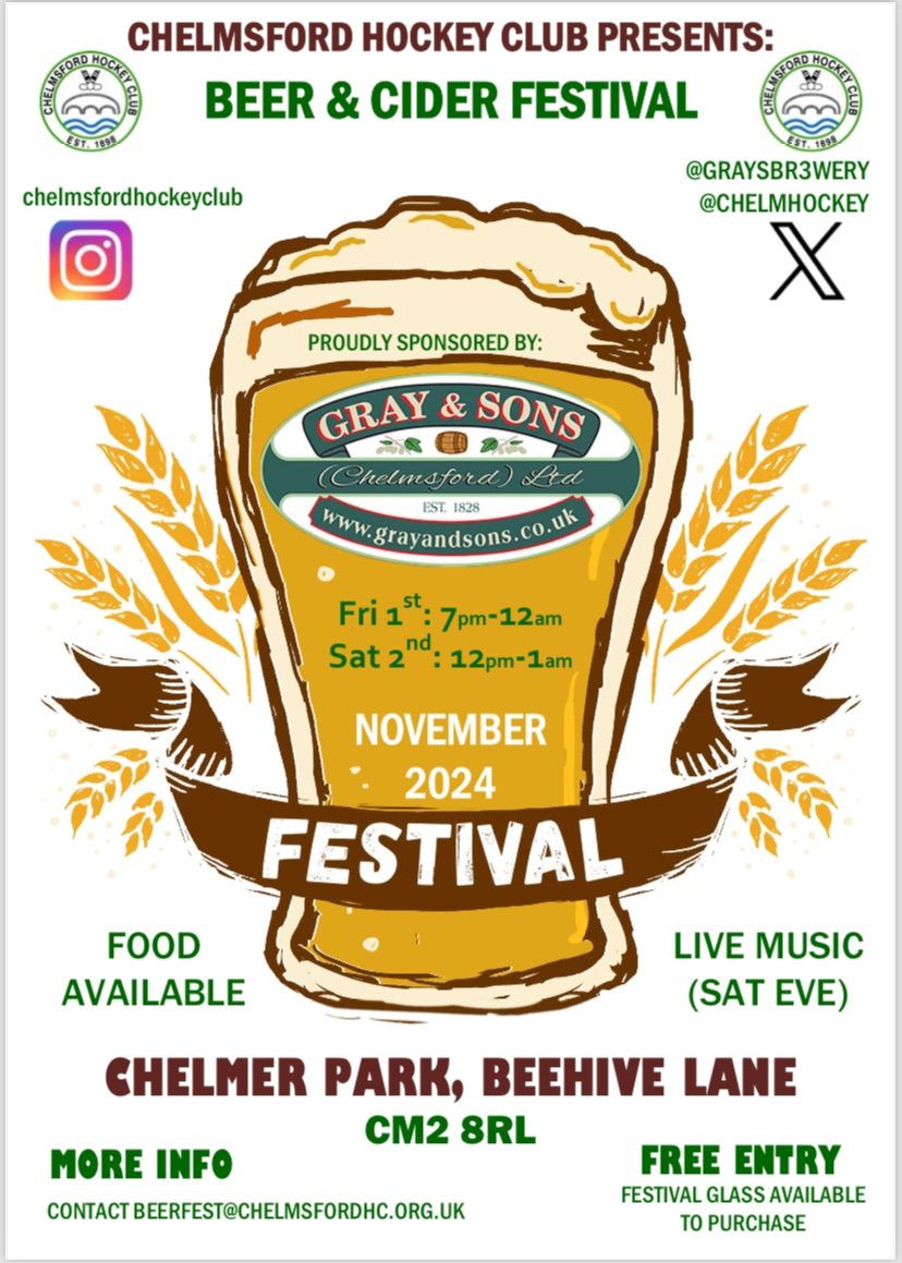 Chelmsford Hockey Beer & Cider Festival