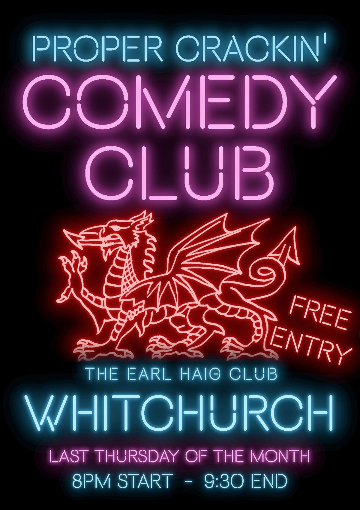  \ud83c\udfa4 Proper Crackin' Comedy Club! \ud83c\udfad at The Earl Haig Club Bar