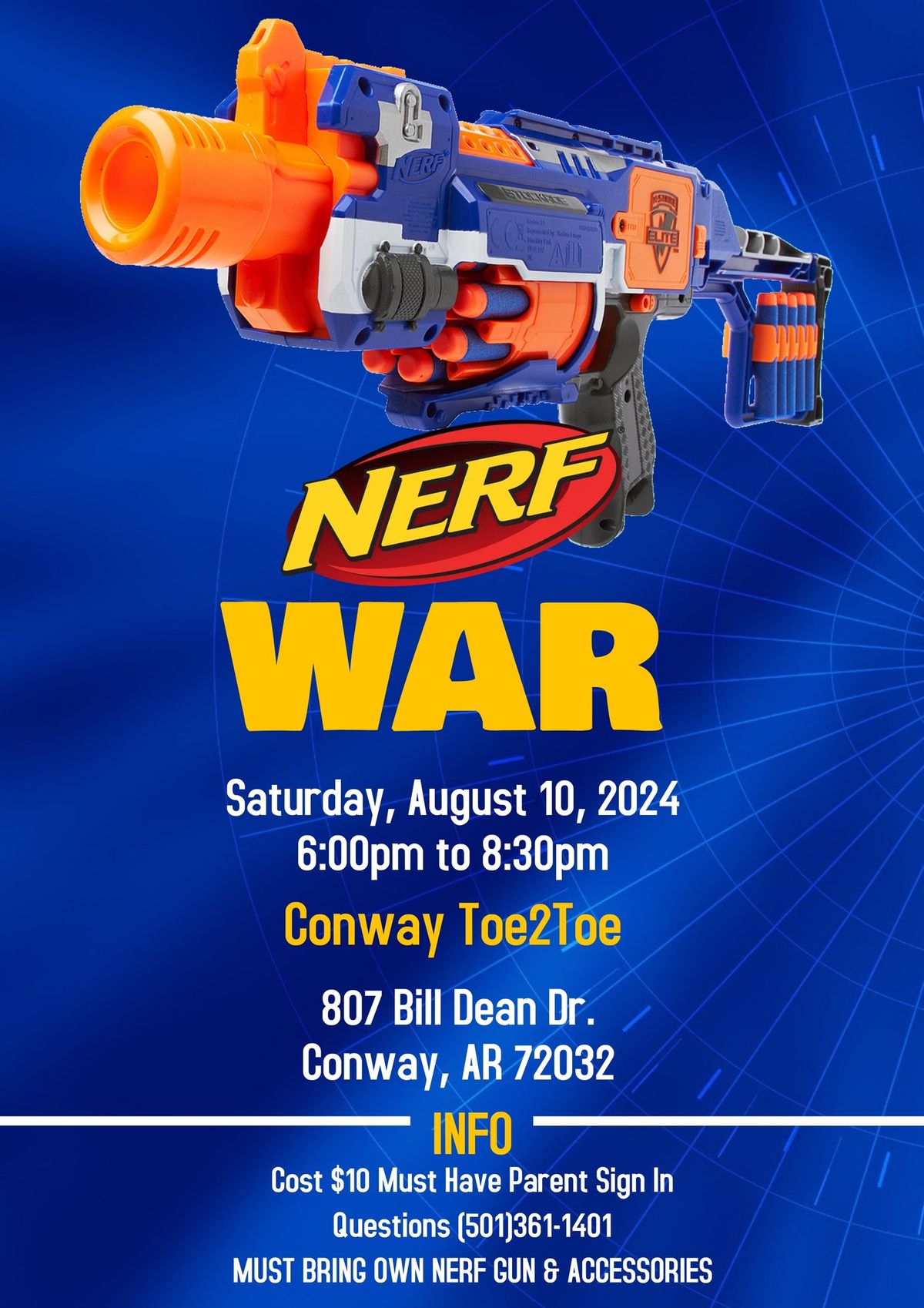 Back To School Nerf War (Parents Night Out)