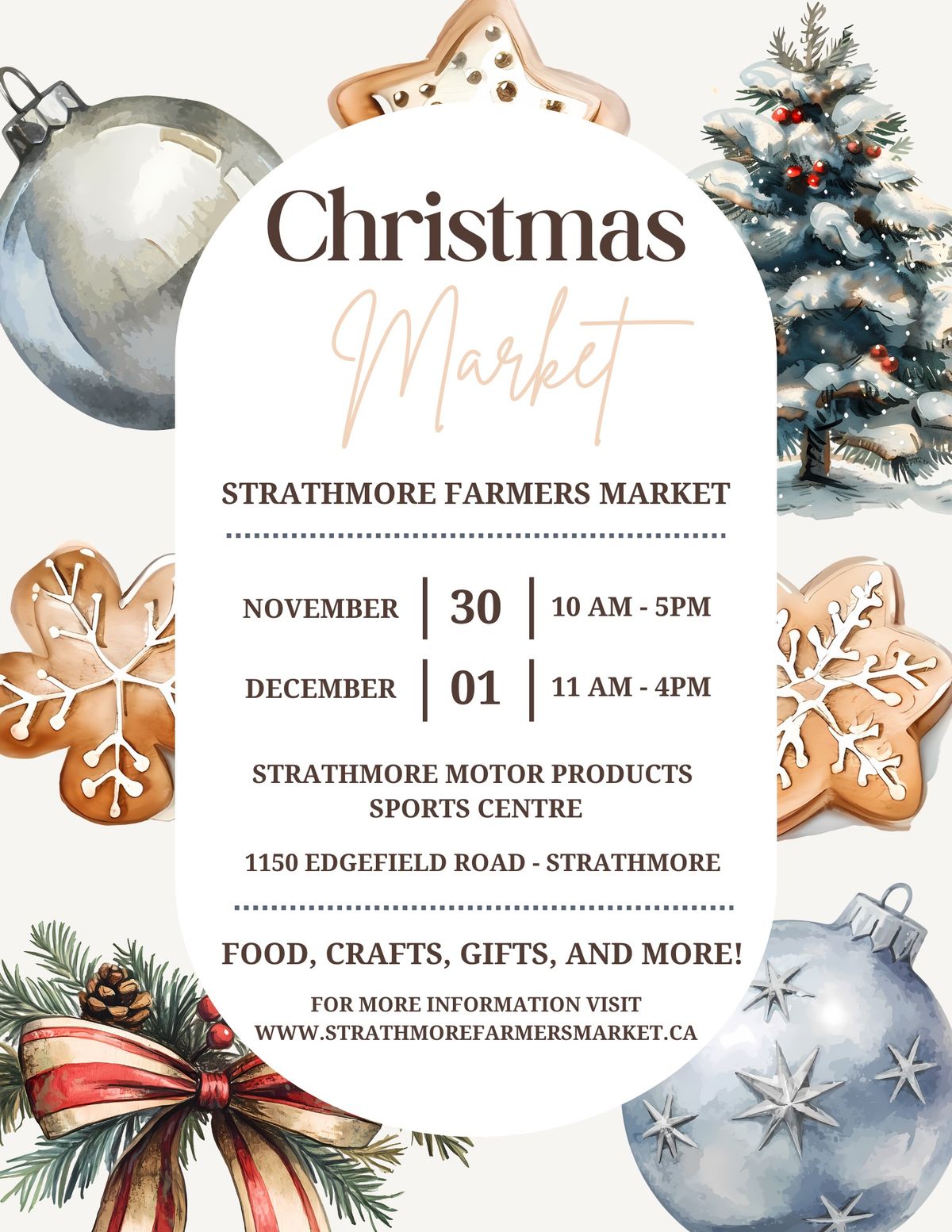 Strathmore farmers Christmas Market