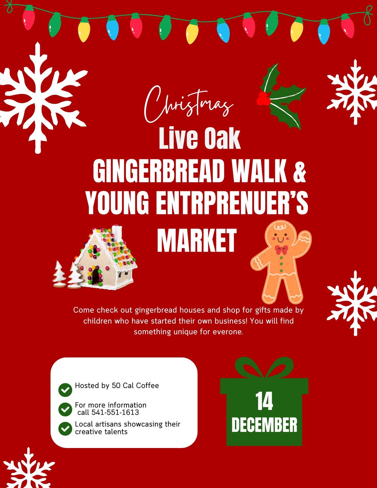 Gingerbread walk and young entrepreneur market