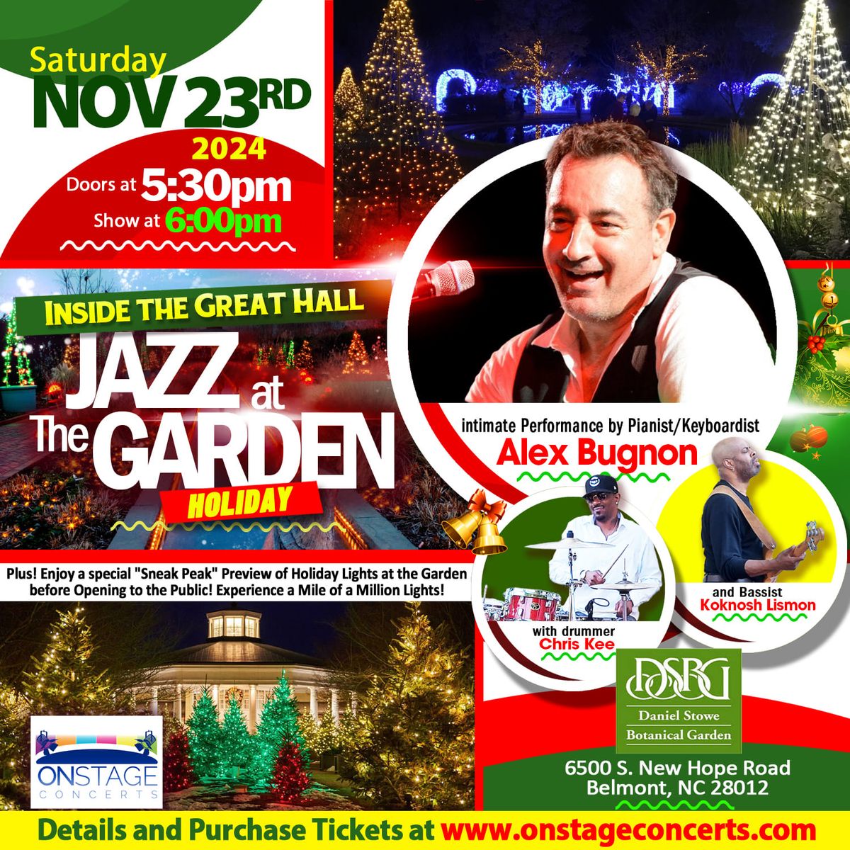 Jazz At The Garden Holiday Featuring Alex Bugnon  !!