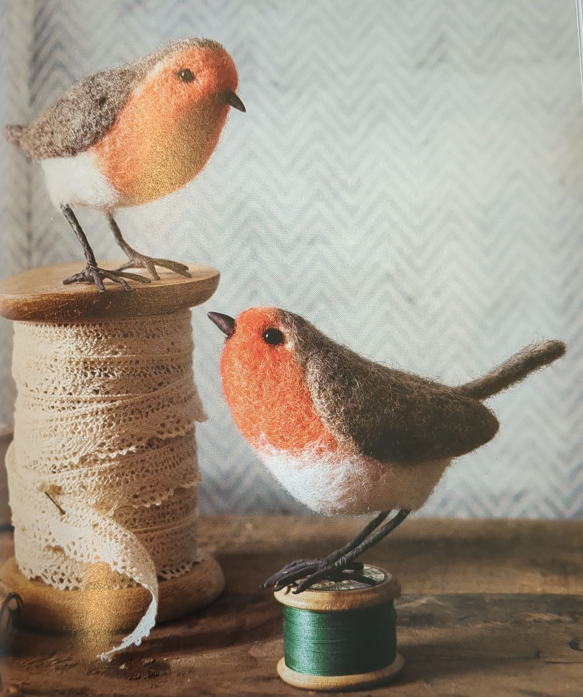 Christmas Felted Robins and Bears