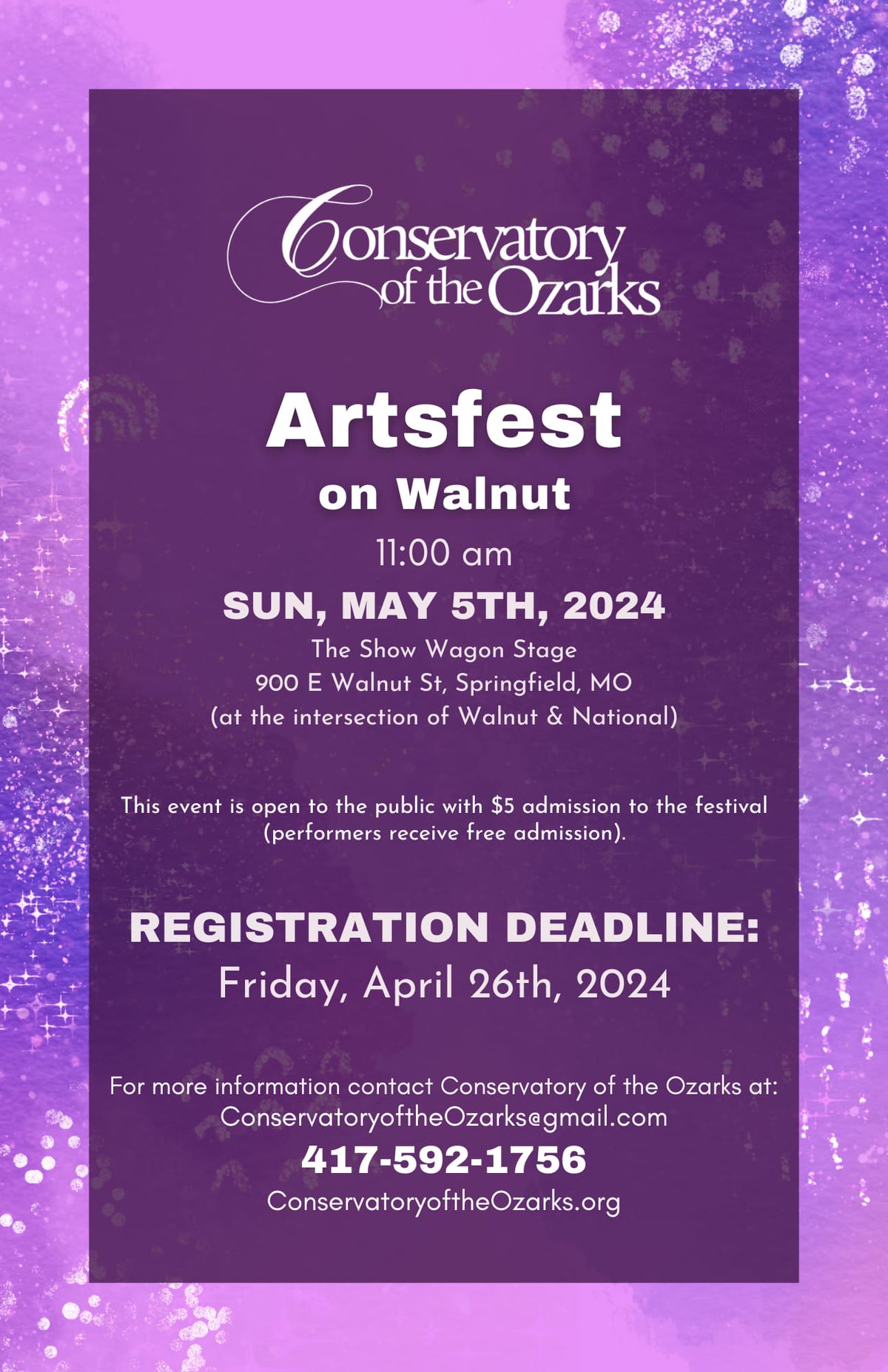 Conservatory of the Ozarks Artsfest Performance, 2024