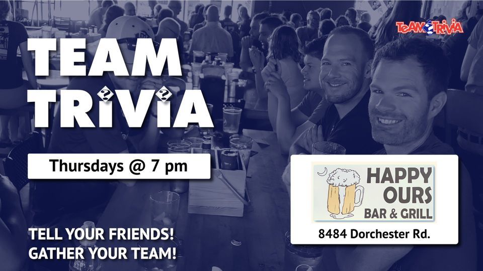 Team Trivia at Happy Ours Bar & Grill, Happy Ours Bar and Grill, North ...