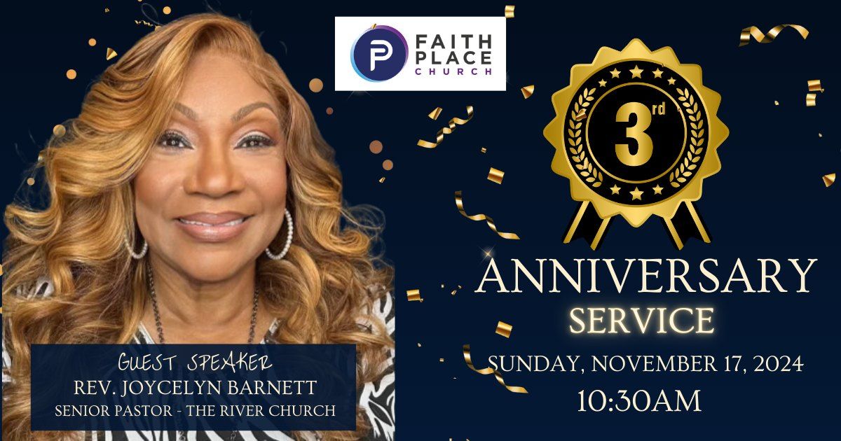 Thank You Great God | 3rd Anniversary | Communion | Rev. Joycelyn Barnett | Faith Place Church