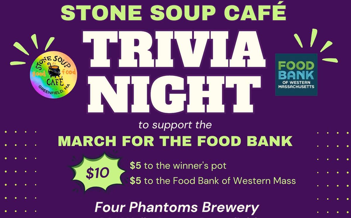 Trivia Night! - Food Bank Fundraiser hosted by Stone Soup Caf\u00e9