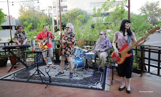 Moonlight Magic live at the Clarendon Hotel on the Fuego Bistro outdoor patio
