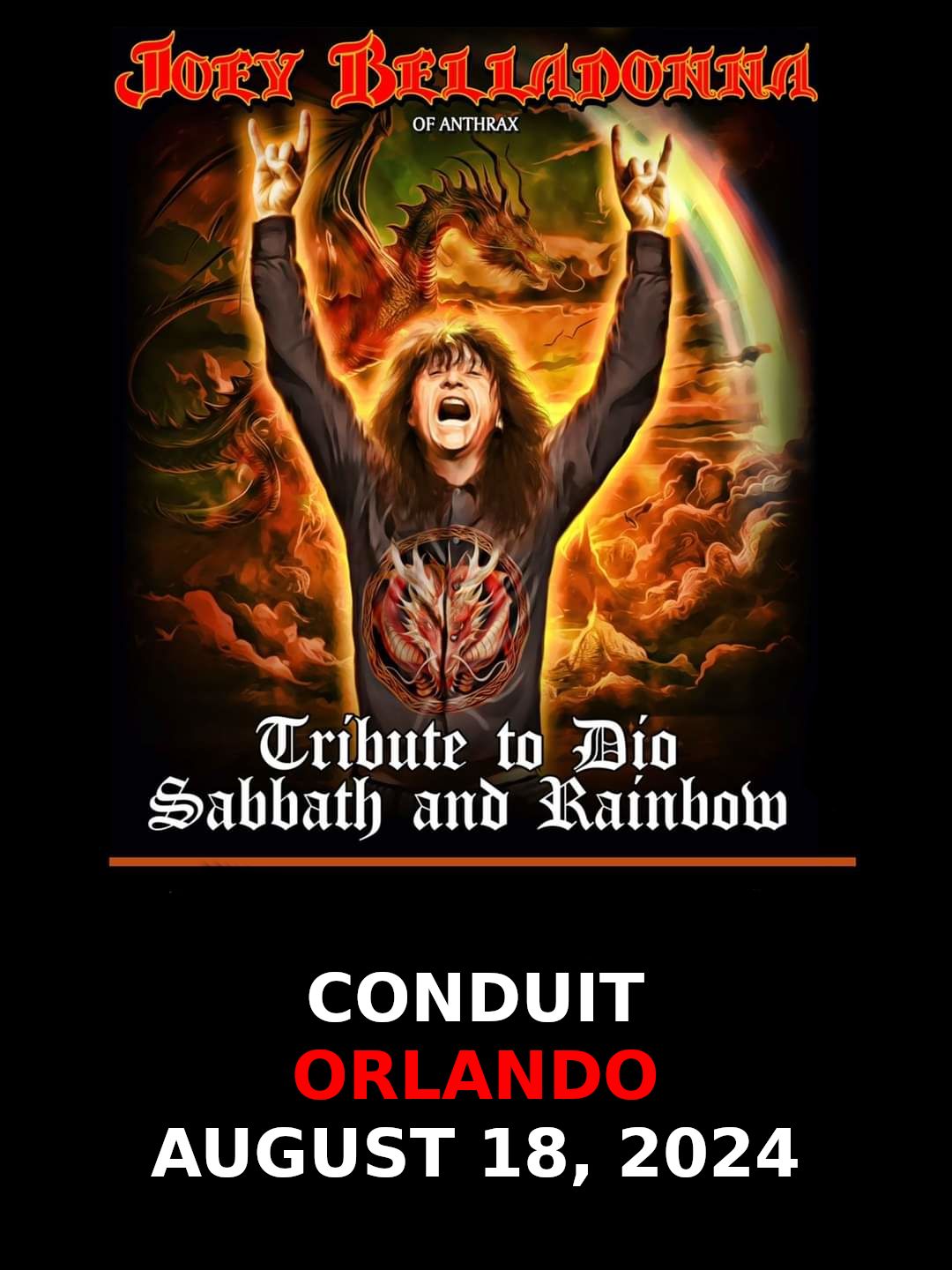 Joey Belladonna (from Anthrax) tribute to Dio, Black Sabbath, and Rainbow in Orlando