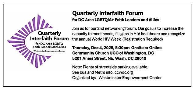 Quarterly Interfaith Forum for LGBTQIA+ Faith Leaders and Allies
