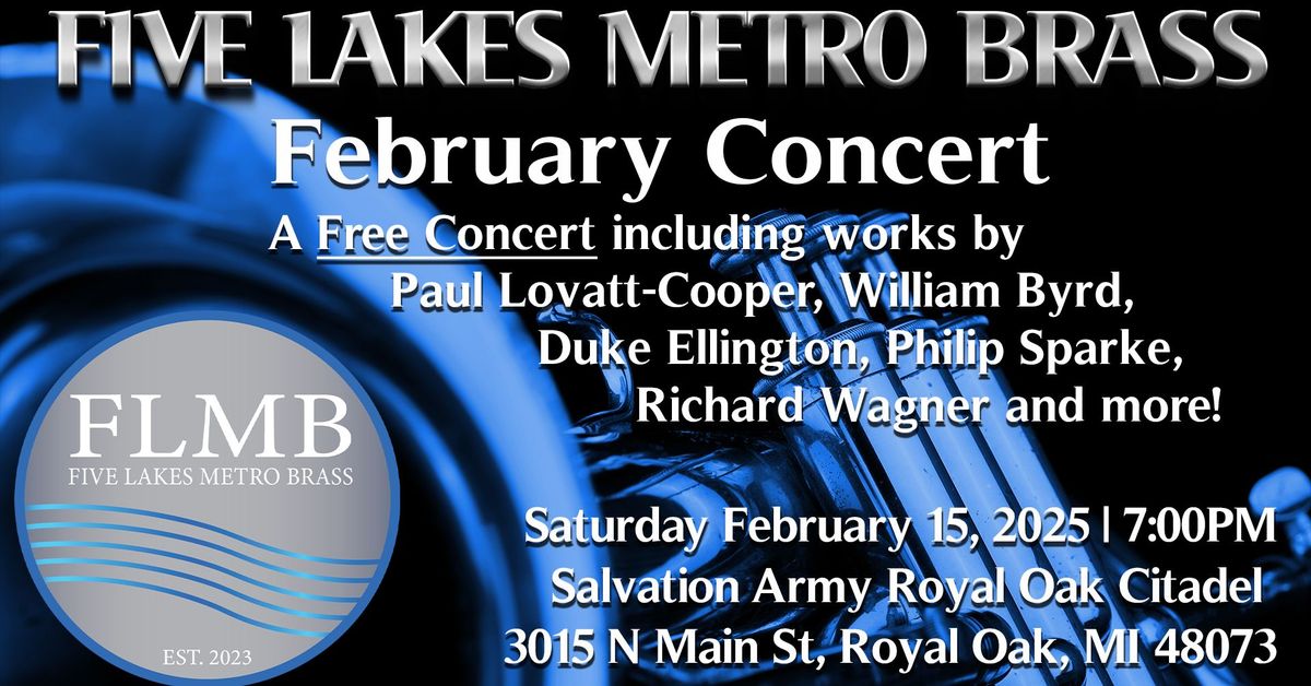 Free Concert: Five Lakes Metro Brass at The Royal Oak Salvation Army