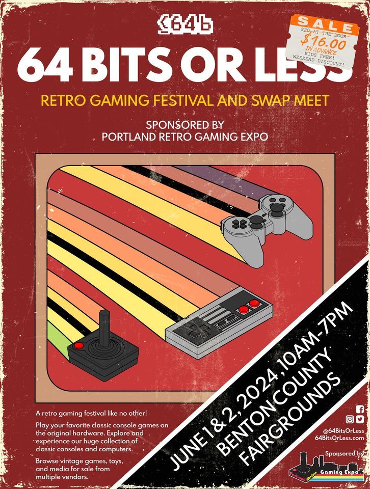 64 Bits or Less Retro Gaming Festival and Swap Meet 2024, Benton County