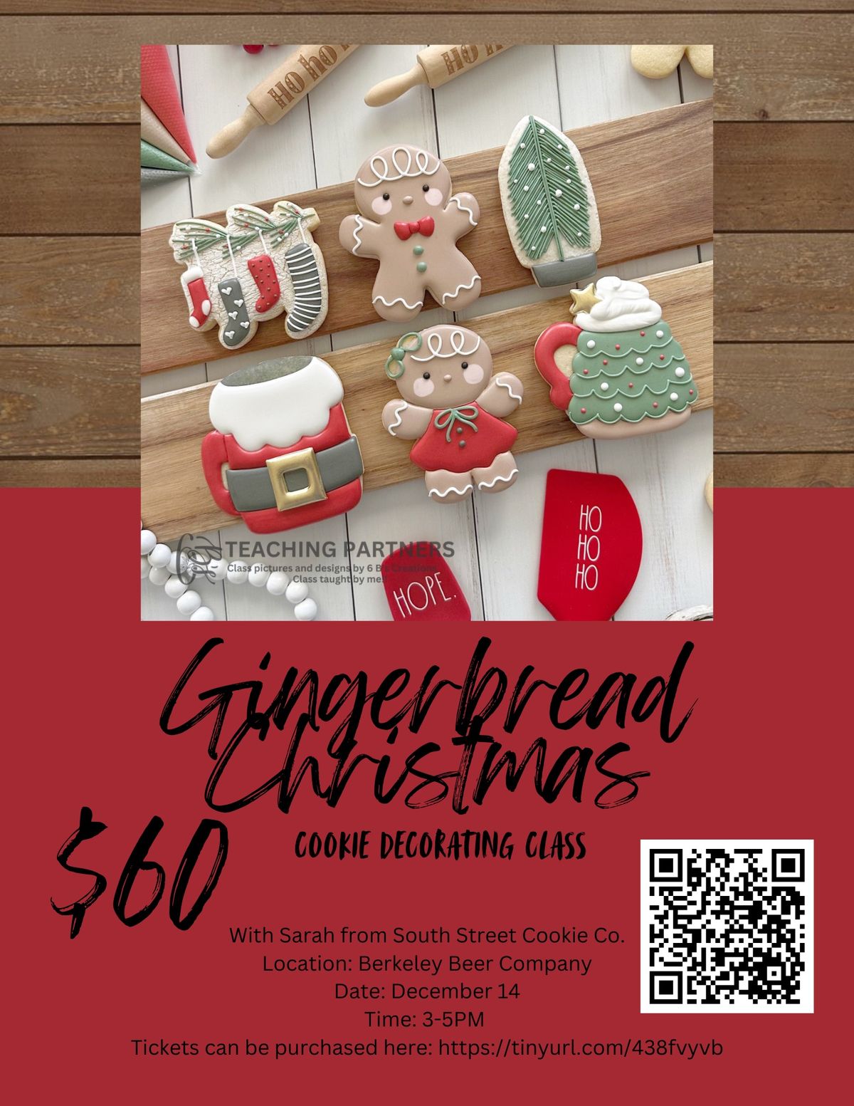 Gingerbread Christmas Cookie Decorating Class at Berkley Beer