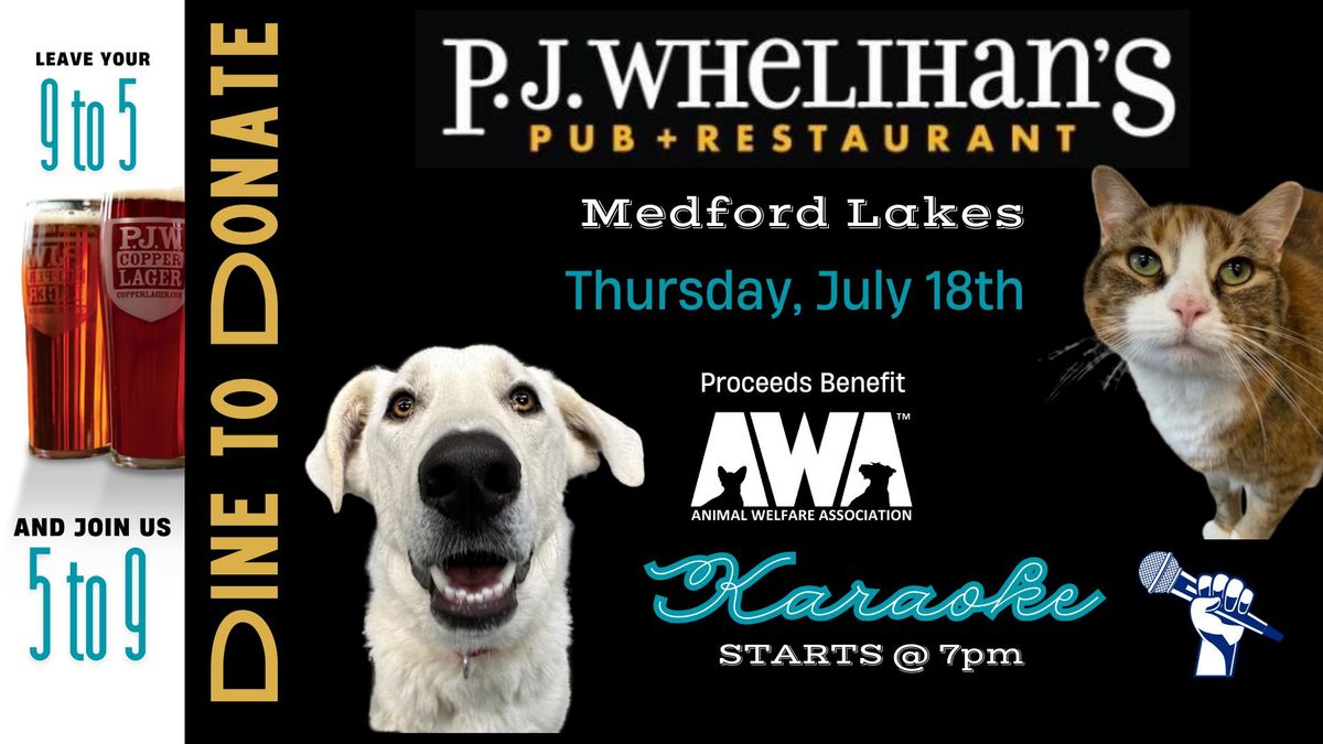 AWA Dine to Donate at PJ Whelihan's Pub & Restaurant