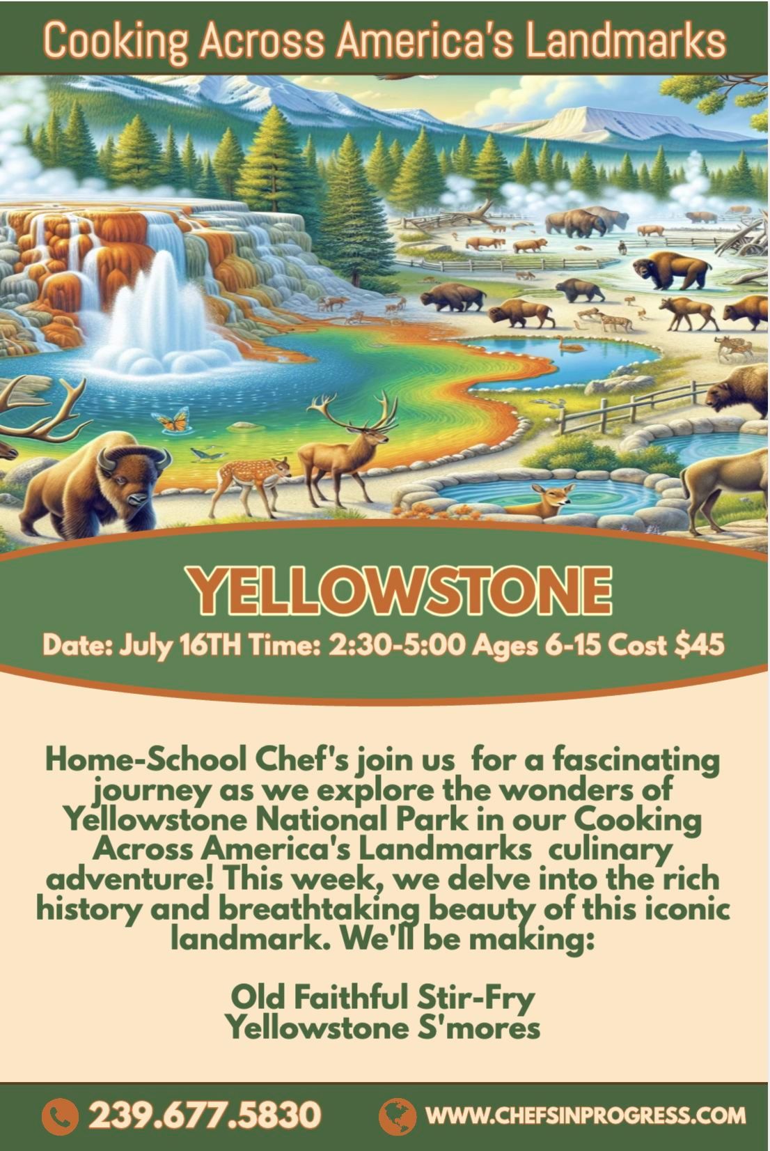 Home-School Cooking Across America's Landmarks (Yellowstone)