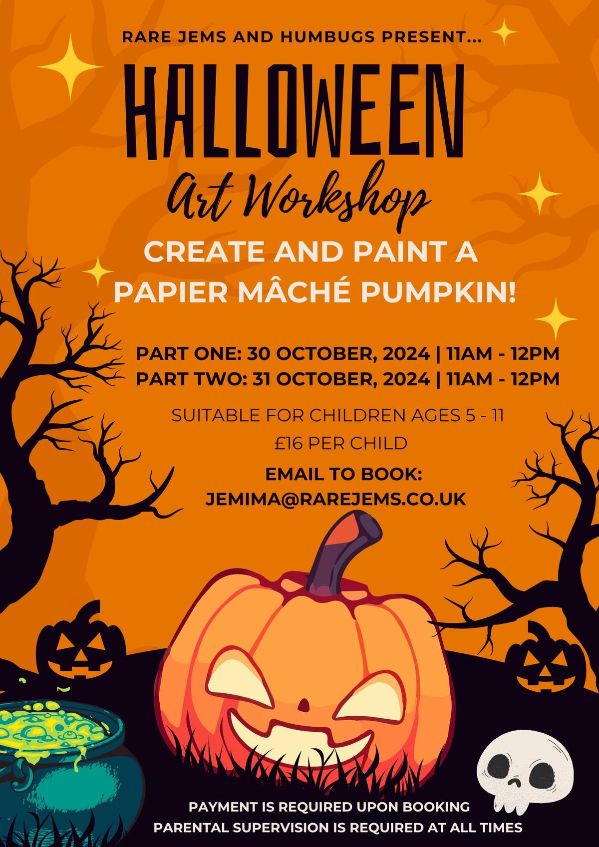 Create and Paint a Papier-M\u00e2ch\u00e9 Pumpkin - Children's Art Workshop