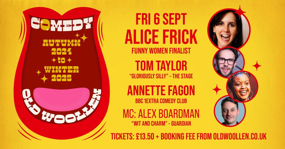 Comedy at The Old Woollen - Fri 6 Sept