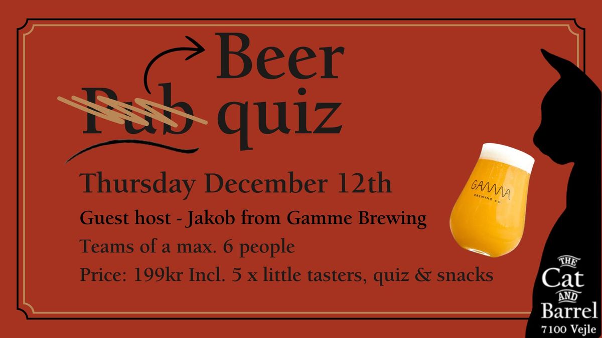 Beer Quiz Night 12 December 